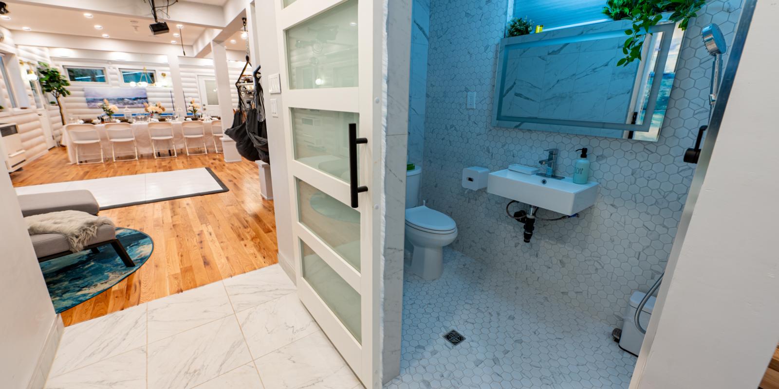 Bathroom and passage