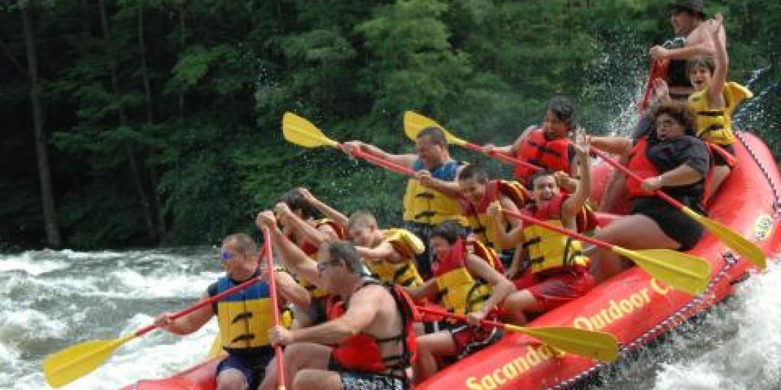 White water rafting Image